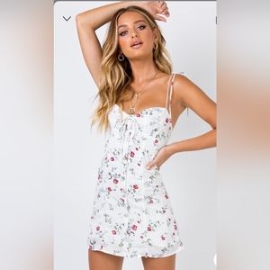 Macie Mini Dress White Floral